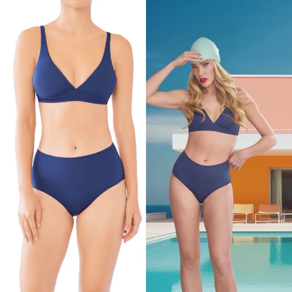 NWT- HUIT - SO CHIC - HIGH WAIST - NAVY sz L